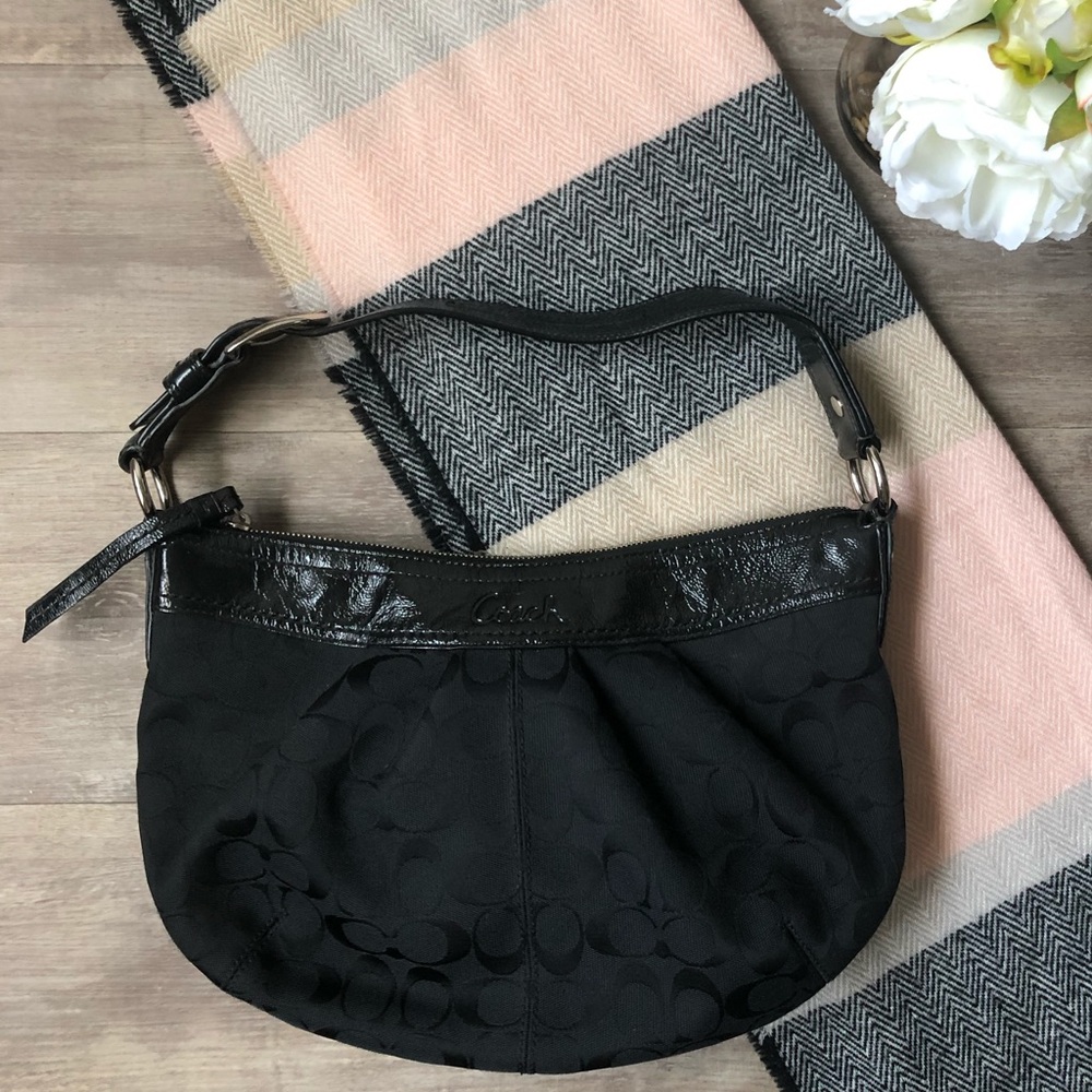 Coach Pleated Signature Hobo